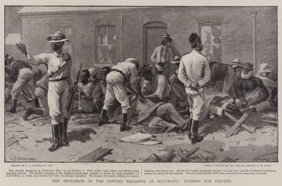 De Explosie van het Kruitmagazijn in Buluwayo, Verzorging van de Gewonden door Charles J. Staniland